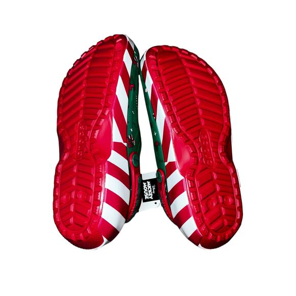 Disney's Mickey Mouse Minnie Mouse  Christmas Holiday lined crocs J6 W8 NEW - Picture 5 of 6